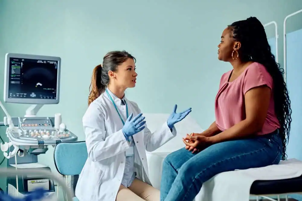 Woman have consultation about vaginal laxity Birmingham