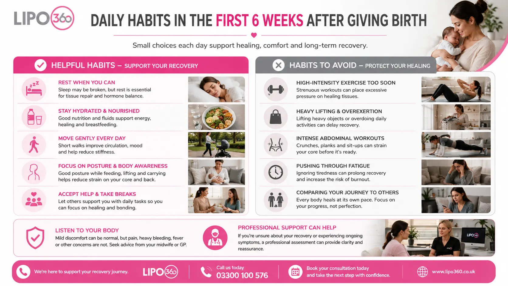 What to Do (and Avoid) in the First 6 Weeks After Giving Birth To Avoid Diastasis Recti 3 First 6 Weeks After Giving Birth To Avoid Diastasis Recti Birmingham : Daily Habits in the First 6 Weeks After Giving Birth